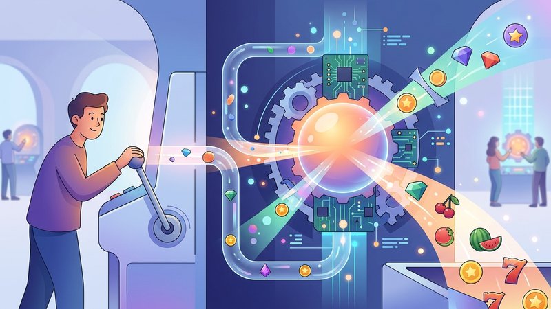 Схематичное изображение работы генератора случайных чисел в онлайн-слотах для начинающих игроков Blog In Digital